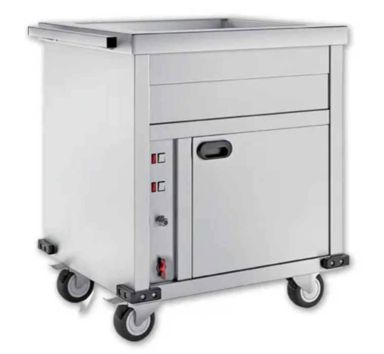 Carro de transporte de tabuleiros em inox I 18 níveis I tubo 25x25mm (cópia)