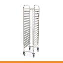 Carro de transporte de tabuleiros em inox I 18 níveis I tubo 25x25mm (cópia)