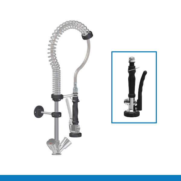 Torneira misturadora com chuveiro curto sem bica