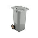 Contentor BIOLOGIC com rodas I tampa cinza e fundo cinza I 555x460x900mm I 120 litros