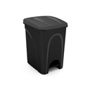 Balde do lixo com pedal e tampa I preto I 300x195x355mm I 10 litros