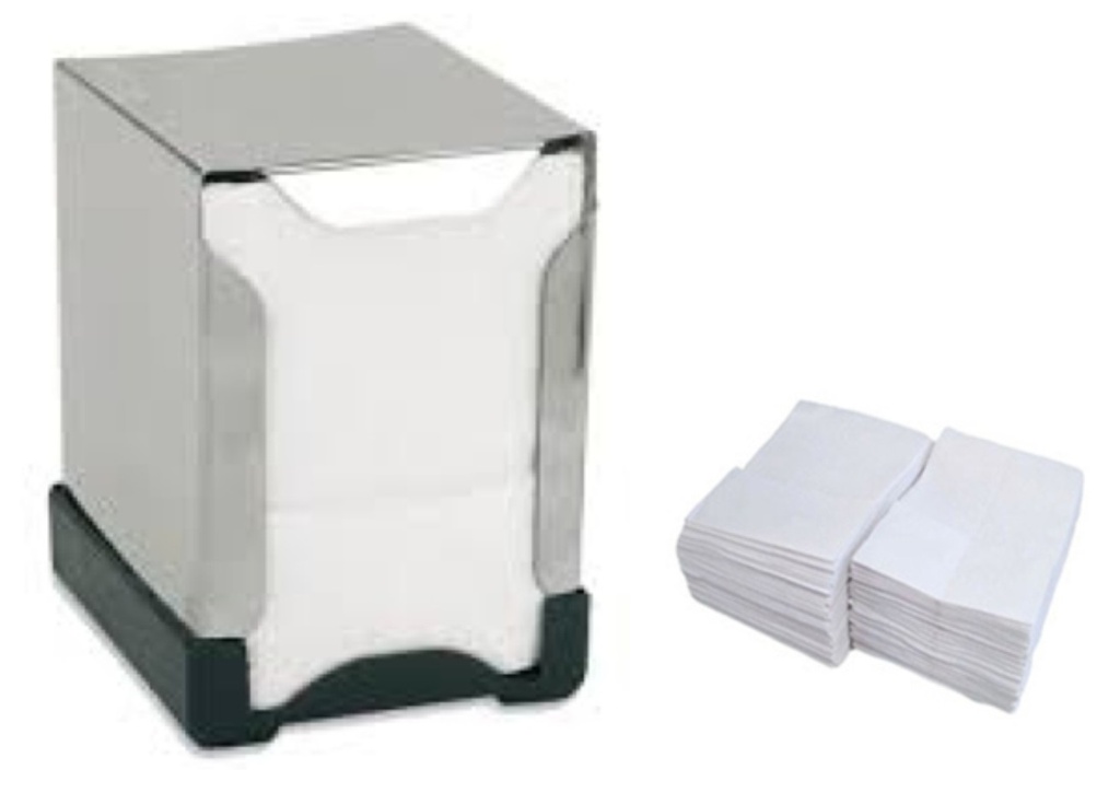 Guardanapo branco tipo L, 6 000 folhas (Preço por caixa)