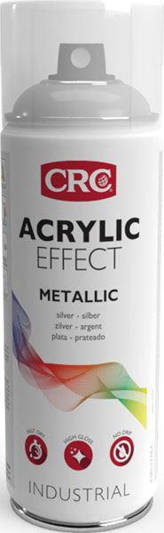 Acrylic Metallic Effect Metálico Preto 400ml: Spray efeito metálico e citilante I CRC