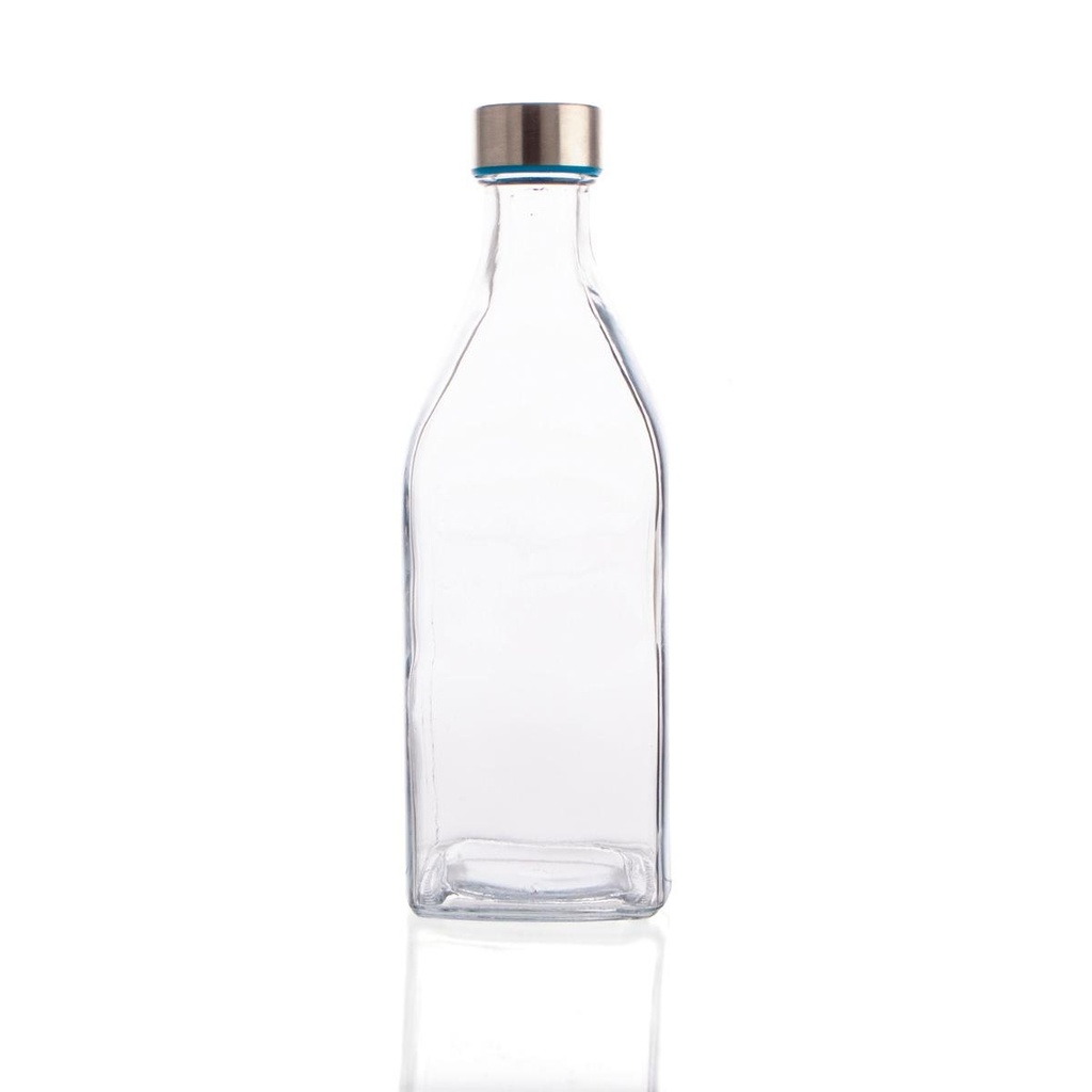 Garrafa de vidro transparente com tampa, 1 litro I modelo HABITAT I QUID