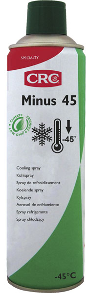Minus 45, 250ml: Spray de refregeração/congelação p/diagnóstico elétrico I CRC