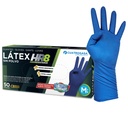 Luvas de Latex HR 8 Cuatrogasa sem pó azul - Tamanho S (Pack 50)