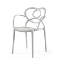 Cadeira em polipropileno, modelo LOVELY ARMCHAIR