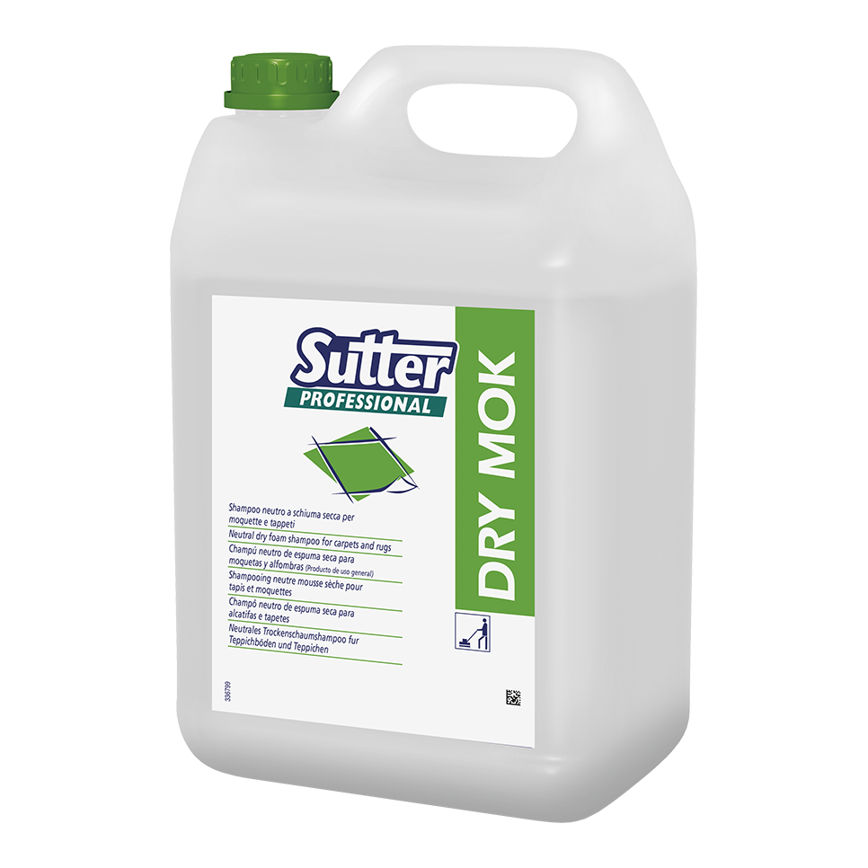 DRY MOK, 5kg: Shampoo neutro de espuma seca para alcatifas e tapetes I SUTTER
