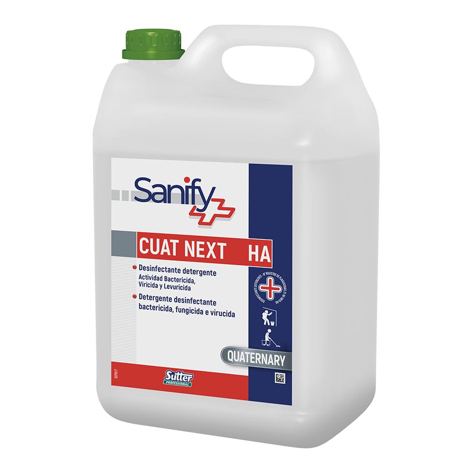 CUAT NEXT 10kg: Detergente desinfetante bactericida, fungicida e virucida | SUTTER
