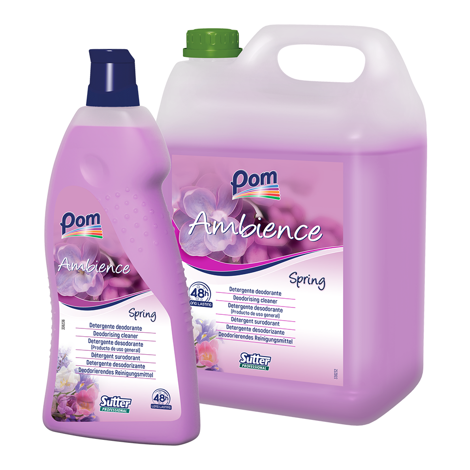 AMBIENCE SPRING 1000ml: Detergente desodorizante para todas as superfícies laváveis. Fragrância floral | SUTTER