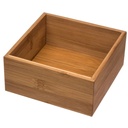 Caixa organizadora em bambu 15x15x7cm