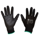 Luvas de suporte poliéster forrada a poliuretano preto, modelo HADES I MUNDOGUANTE - Tamanho 6 (XS)