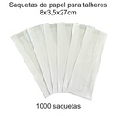 Saco de Papel Branco SB001 Talher 27x18x3,5 (A x L x F: cm), Caixa de 1000 uni