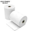 Rolos de papel para registadoras I Rolo Térmico - 80x70x11/50, pack 10 rolos (Preço por rolo)