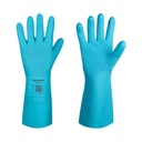 Luva nitrilio sintético I pack 12 unid cx 144 pares I modelo: FLEXITRIL FLOCKED I SAFETOP