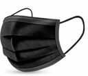 Máscaras de proteção cirurgicas, Preta c/ 3 capas Tipo II, pack 50 unidades (Preço unitário)