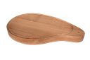 Tábua formato costeleta com sulco, faia 36,5x21,5x3,5 cm